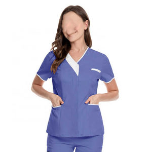 Uniforme médico de hospital, uniforme de enfermera de manga corta con logotipo personalizado - Product Image 1