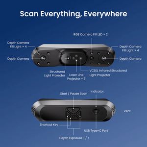 Scanner 3D sans fil Revopoint POP 4 pour la conception <span class=keywords><strong>de</strong></span> produits, la rétro-ingénierie <span class=keywords><strong>et</strong></span> le prototypage rapide - Product Image 3