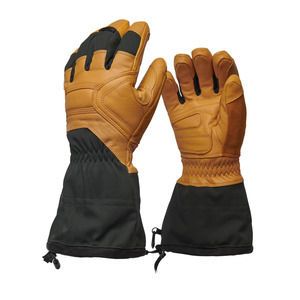 Gants de ski en cuir thermique chauds pour hommes, imperméables pour la course à pied, les sports, le snowboard, technologie tactile noire, gants de ski - Product Image 2