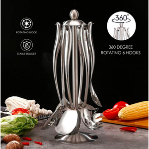 Utensilios de cocina de Metal para Hotel, juego de servir comida, cubiertos de restaurante, cubiertos de mesa, utensilios de servidor de acero inoxidable, mango de madera - Product Image 6