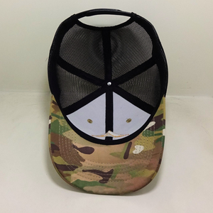 Chapeaux de camionneur en maille avec logo de broderie 3D personnalisée OEM/ODM Casquettes Snapback structurées à 6 panneaux Casquettes Hip Hop Casquettes de chasse Camo Chapeaux en maille - Product Image 6