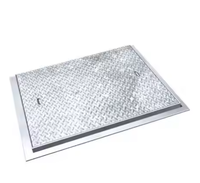 Couvercle de trou d'homme à charnière durable en acier inoxydable AISI 304 avec cadre, parfaitement formé et solide, idéal pour toutes les conditions