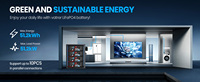 Batterie de stockage d'énergie LiFePO4 51,2 V 100 Ah, 5,12 kWh, montée sur rack, batterie lithium pour système de stockage d'énergie domestique