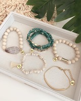 Bracelet en pierre de cristal, grosse pierre de Quartz naturel, Bracelets simples