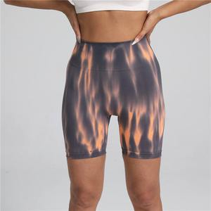 Shorts de yoga sans couture Aurora Tie Dye pour femmes, vente chaude, extensible dans les quatre sens, taille haute, effet push-up, dégradé, collants de sport pour la salle de sport - Product Image 1