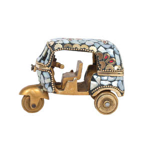 Export Quality Brass Auto Rickshaw <b>Miniature</b> for Festive Decorations Such As Diwali for Home Decoration - Product Image 2