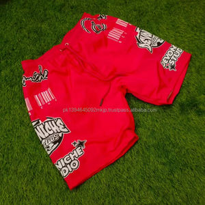 High Street Fashion Pantalones cortos de malla de diseñador para hombre Logotipo personalizado Tallas grandes Pantalones cortos deportivos casuales Impresión digital sólida Antiarrugas - Product Image 1