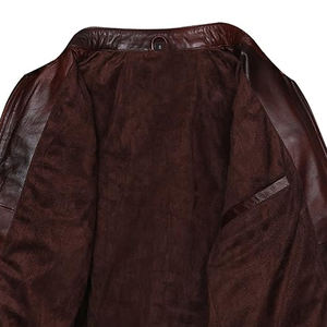 Chaqueta de Motociclista de Cuero con Cremallera y Diseño de Logotipo Personalizado, Chaquetas de Moda de Cuero Vacuno Genuino para Hombre - Product Image 6