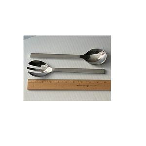 Ensemble cuillère à salade et fourchette en acier pour ustensiles de cuisine et restaurants et à utiliser à la main pour les articles de fête - Product Image 1