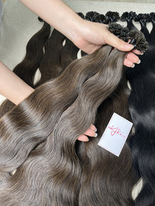 Extensiones de Cabello con Punta Plana Body Wave Virgin Remy, 100% Sin Procesar, Cutícula Alineada, Cabello Humano Vietnamita Crudo con Queratina, Sin Caída, Todos los Colores - Product Image 2