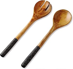 Meilleures ventes : Ensemble de cuillères en bois pour la cuisine, écologiques, compatibles lave-vaisselle, ustensiles à salade, cuisine à domicile, fabriqué en Inde - Product Image 4