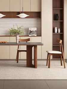 Sillas de comedor de madera, sillas laterales de cocina tapizadas de tela moderna, silla de comedor de granja - Product Image 3