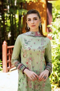 2025 nueva moda mujer seda Salwar Kameez Formal pakistaní césped trajes para fiestas verano césped vestido al por mayor por Qj Impex - Product Image 2