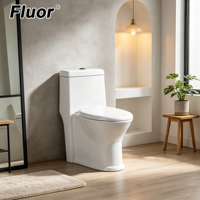 Toilettes Modernes : Ensemble WC monobloc à chasse directe pour salle de bain, cuvette de toilettes et cuvette WC