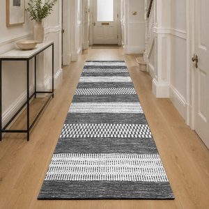 RUGS DEPOT LXDP-0950 Wholesale Grey Silver Modern Vintage Digital Printed Machine Washable Chenille Area Rug Non <b>Slip</b> - Product Image 5