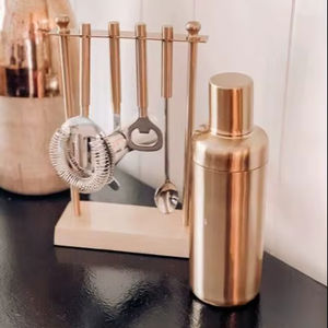 Ensemble d'outils de bar en métal robuste pour le mélange quotidien de cocktails, assurant fiabilité, résistance et performance fluide - Product Image 1