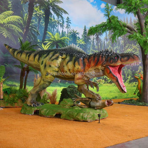 Giganotosaurio Animatrónico Premium <span class=keywords><strong>de</strong></span> 6m, Poniéndose <span class=keywords><strong>de</strong></span> Pie sobre un Compsognathus, para Decoración <span class=keywords><strong>de</strong></span> Centros Comerciales y Parques Temáticos Interiores/Exteriores - Product Image 4