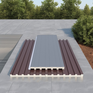 Panneau d'isolation de toiture en aluminium, polyuréthane et acier, assemblé et à <span class=keywords><strong>installation</strong></span> rapide, pour chambre froide et hôtel, résistant à l'eau et au feu - Product Image 1