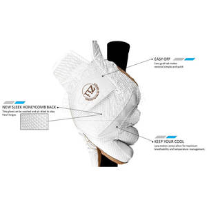 Gants de golf en cuir de sécurité sportive, protection UV, ajustables, écologiques, séchage rapide, respirants, légers, en stock - Product Image 4
