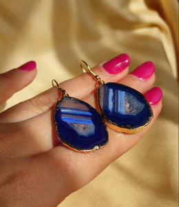 Bijoux de mode Boucles d'oreilles en cristal brut en pierre naturelle Boucles d'oreilles baroques rondes pour femmes - Product Image 4