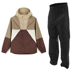 Chándales cortavientos de nailon de invierno de talla grande bordados de alta calidad personalizados-Conjunto de chaqueta con cremallera de gran tamaño con bloque de color - Product Image 3