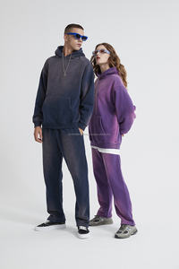 Sudadera con Capucha Extra Grande de Algodón Vintage para Hombre y Mujer, Estilo Desgastado, Lavado Ácido, con Logotipo Personalizado, Informal - Product Image 2