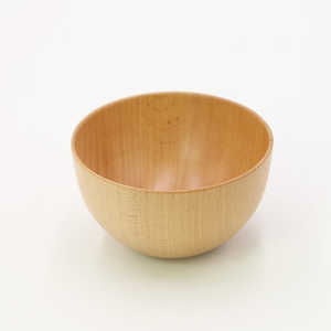 Factory Custom Reusable 100% Natural Salad <b>Soup</b> Rice Bowl Polished Mini Round Wooden Bowl with <b>Spoon</b> - Product Image 5