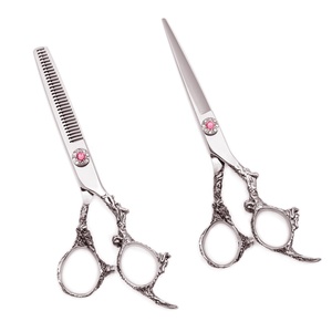 Tijeras de peluquero para zurdos de acero inoxidable de alta calidad 2025, herramienta de belleza de hoja recta súper afilada para cortar el cabello - Product Image 2