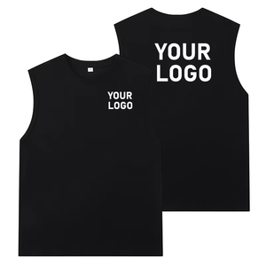 Chaleco deportivo de verano con logotipo personalizado para hombre, camisetas transpirables sin mangas para ropa informal y deportiva, diseño liso en blanco - Product Image 5