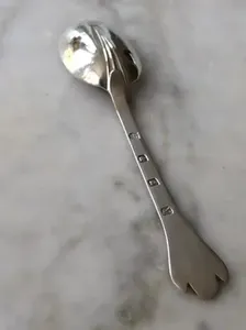 Cuchara de boda de diseño Simple de acero inoxidable hecha a mano de La India para postres, utensilios de cocina, restaurante, juegos de cucharas de comida de mesa - Product Image 6