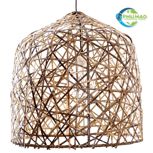 Artesanía vietnamita: LLANTAS DE BAMBÚ DE RATTAN Cubierta de lámpara de araña para su hogar Comedor Restaurante Resort Jardín Buen precio - Product Image 3