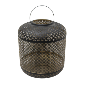 Lanterne décorative antique en fer avec poignée lanternes de couleur blanche pour la maison et la décoration de table à la main - Product Image 2