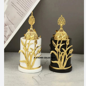 Último patrón llegada Metal chapado en oro brillante diseño único hogar Aroma quemador de incienso MESA CENTRO DE MESA Y uso religioso - Product Image 6