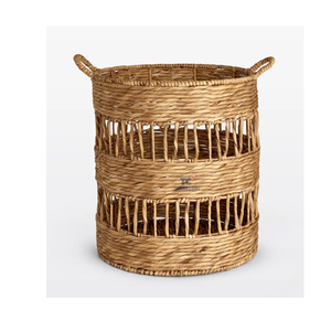 Natural Color Water Hyacinth <b>Baskets</b> With Handle <b>Woven</b> Hyacinth Hamper Hyacinth Clothes <b>Baskets</b> - Product Image 1