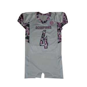 Camiseta de fútbol americano personalizada al por mayor para niños técnica de sublimación transpirable corta de talla grande fabricada en Pakistán - Product Image 4