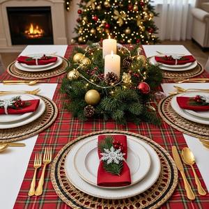Set de table en jonc de mer naturel, tissé à la main, style rustique, décoration écologique, vente en gros, décoration de Noël et du Nouvel An - Product Image 4