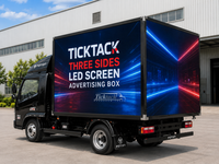 Écran LED multifonctionnel Ticktack 4,2 m pour publicité extérieure, promotions, relations publiques, panneau d'affichage mobile