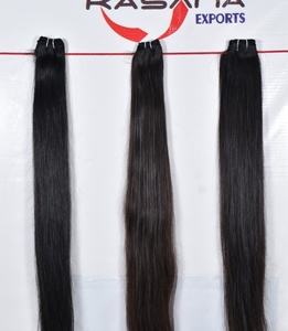 Cutícula India alineada 100% Virgen Remy Cabello indio Raw Bundle Machine Trama doble Procesamiento de ondas profundas Extensiones de cabello humano - Product Image 3