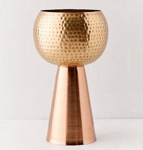 Lot de 3 jardinières de luxe en métal argenté métallique Pots de plantes décoratifs modernes d'intérieur et d'extérieur porte-fleurs stylés pour la maison et le jardin - Product Image 5