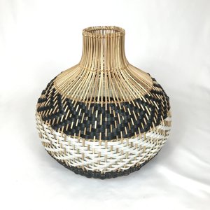 โคมไฟระย้าสีฟ้าสีขาวธรรมชาติกรอบโคมไฟวัสดุไม้ไผ่โคมไฟแขวนของตกแต่งบ้านดีไซน์แบบโบราณ - Product Image 3