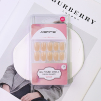Faux ongles à presser en ABS, couleur nude, pré-conçus, pour doigts