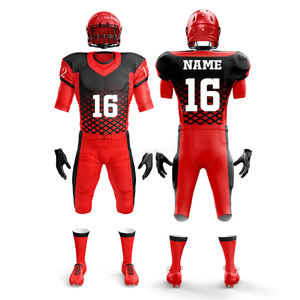 2024 hommes football américain uniforme 100% polyester demi manches maillots respirant prix de gros taille XL collège équipe ensembles - Product Image 5