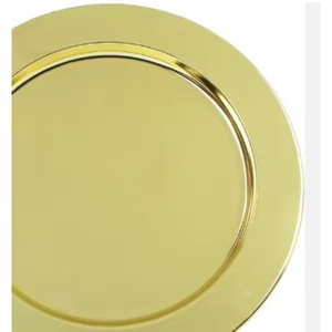 Assiette de présentation en métal doré Assiette de présentation Vaisselle de luxe Accessoires de fête de mariage d'hôtel pour les fournisseurs en gros - Product Image 4