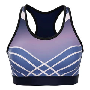 Sujetador deportivo de talla grande para mujer, para gimnasio, correr, yoga, fitness, con relleno, tirantes ajustables, malla transpirable, sin costuras en la parte delantera - Product Image 1