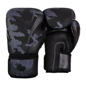 Gants de boxe à logo personnalisé OEM au prix d'usine Gants d'entraînement et de combat en cuir PU pour adultes - Product Image 1