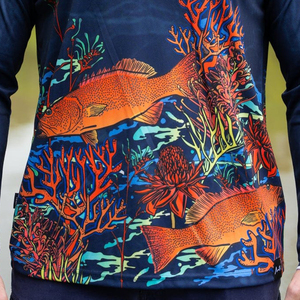 Ropa de pesca personalizada para hombre, precio al por mayor, polos de punto satinado, diseño sin cuello, UPF 50 +, secado rápido, transpirable, manga larga - Product Image 6