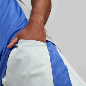 Pantalones cortos deportivos de diseño de puntos reflectantes para hombre, pantalones deportivos de secado rápido transpirables, bolsillos en la cintura trasera, ropa activa de Punto 2 en 1 - Product Image 5