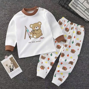 Venta Caliente ODM Conjuntos de Ropa para Niños Casuales de Algodón Suave Cálido con Cuello Redondo y Manga Larga Traje con Logotipo Personalizado Exportación a Todo el Mundo - Product Image 1