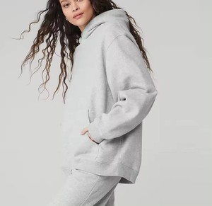 เสื้อมีฮู้ดสำหรับผู้หญิงเสื้อมีฮู้ดโอเวอร์ไซส์เปิดไหล่แขนยาวโอเวอร์ไซส์ - Product Image 4