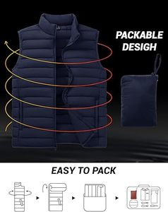 Venta Directa de Fábrica, Chaleco Acolchado de Invierno para Hombre, de Alta Calidad, Transpirable, Personalizado, con Cierre y Cuello en V, 220g - Product Image 3